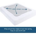 thumbnail image 5 of Moonsea Box Spring Cover Full Size, Elastic Fabric Wrap Around 4 Sides Bed Skirt, Sleek Alternative for Bed Skirts for Hotel/Home - Full, White, 5 of 7
