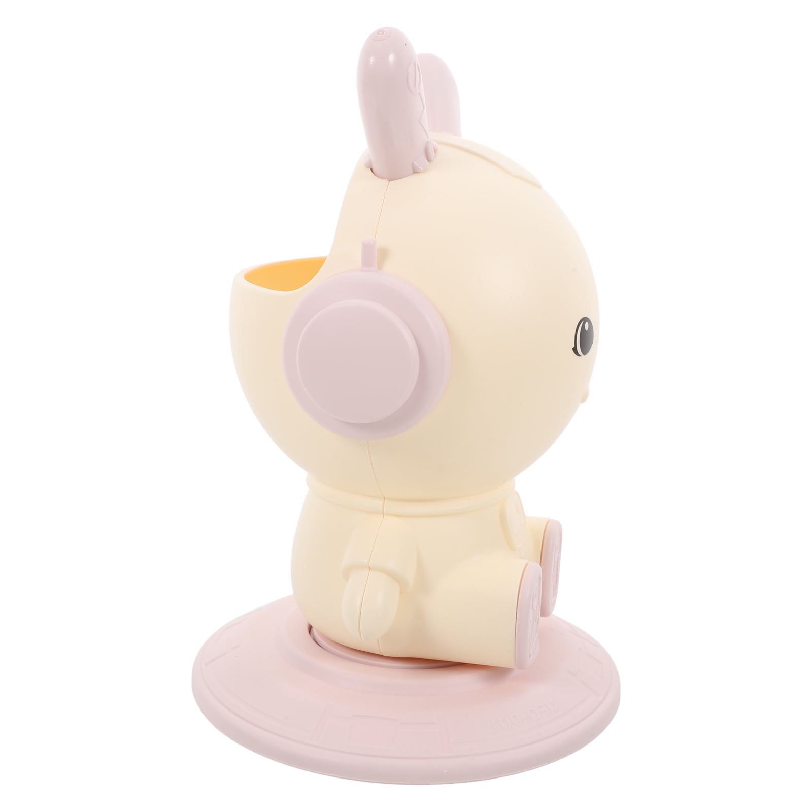 WORGEOUS 2pcs Cute Animal Pen Pencil Holder Rabbit Rotating Pen Holder For Desk Makeup Brush Holder Desk Organization Office Accessories For Women Desk Pink