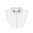 thumbnail image 2 of Colr de de moda para mujer Peter Pan Camisa de sopa decthable Cuello falso falso 10 Soledad La mitad de camisas, 2 of 7