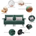 thumbnail image 4 of Resenkos 72" Mid-Century Tufted Sofa Couch, Upholstered Wood Base Sofa, Green, 4 of 9