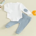 thumbnail image 4 of Baby Boys Pants Set  Long Sleeve Contrast Color Romper with Pants, 4 of 8