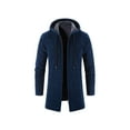 thumbnail image 3 of YODETEY Men'S New Autumn Long Casual Solid Color Hooded Knitted Cardigan Jacket Blue XXL, 3 of 4