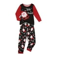 thumbnail image 4 of Matching Family Christmas Pajamas Casual Long Sleeve Santa Print Tops + Pants Set, 4 of 10