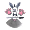 thumbnail image 2 of Disfraz de burro Animal, pajarita y cola, accesorios de Cosplay, guantes para la nariz, falda tutú, aro para el pelo para actuación, Festival, juego jinwen Disfraz de burro, 2 of 7