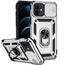 Phone Case for iPhone 11 2019(6.1 inch), Allytech Shockproof Silicone TPU   Anti-Scratch Hard PC Case [Work with Magnetic Car Mount] with Rotatable Ring Holder Stand for iPhone 11, Silver