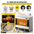 thumbnail image 3 of Convection Oven 66L/60Qt Countertop, 1800W Half-Size Electric Oven with 4 Racks, Front Glass Door, Timer & Temp Control, 120V ETL Listed for Baking & Commercial Use, 3 of 7