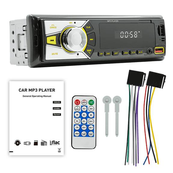 Woudy Bluetooth Car Stereo Radio Single DIN In-Dash FM AM Aux Input TF SD USB MP3 Radio Player