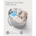 thumbnail image 4 of Maliton Diaper Caddy Organizer for Baby- Cotton Rope for Changing Table, Nursery Storage, Newborn Baby Must Have Items - Grey, 4 of 8