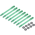 thumbnail image 1 of Uxcell 8Pcs Ejes de Dardos de Aluminio con Rosca 2BA, Accesorios de Reemplazo con Anillos de Goma para Punta de Acero, Verde 48mm, 1 of 5