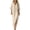 Beige 1, variant on Women's V-Neck Batwing Sleeve Maxi Kaftan Dress, Loose Fit Side Slit Flowy Caftan Cover Up, Casual Linen-Look Beach Dress for Summer Holiday Vacation