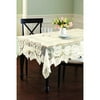 Better Homes and Gardens Rose Garden lace scalloped tablecloth ivory, 60''x102''