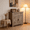 Light Gray Particle Board MDF Farmhouse, variant on XIZE Light Gray-Washed Wood Farmhouse Storage Cabinet with Barn Doors, Drawer, and Coffee Bar Buffet