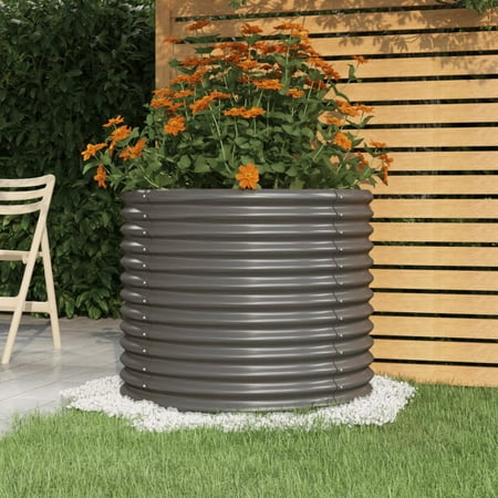 Dcenta Garden Planter Powder-coated Steel 31.5"x31.5"x26.8" Gray