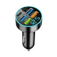 thumbnail image 1 of 66W Car Charger 4 USB Type C Fast Charging Car Phone Adapter With Digital Pr, 1 of 7