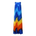 thumbnail image 3 of Daeful Ladies Vest Dress Floral Print Sundress Swing Weekend Square Neck Maxi Summer 1# Blue S, 3 of 6
