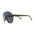 thumbnail image 3 of Iconic 80s Oversize Shield Racer Sport Plastic Sunglasses Green Black, 3 of 4
