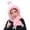 Pink, variant on Kids Baby Winter Plush Warm Earflap Hood Beanie Hat Long Scarf Set