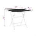 thumbnail image 5 of Zofi Outdoor Foldable Patio Table- 32 Inch Square- Gray Mesh Metal, 5 of 6