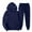 Navy, variant on GrmtClth Men's Tracksuits 2 Pieces Athletic Sports Fleece Lined Loungewear Hoodies Sweatsuit Outdoor Elastic Waist Sweatpants Outfits for Men White S