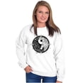 thumbnail image 5 of Floral Yin Yang Symbolic Spiritual Women Crewneck Sweatshirt Brisco Brands M, 5 of 6