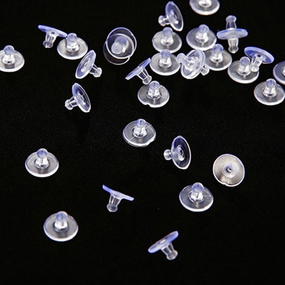 UPKOCH 3Set Earring Backs Locking Earring Backs Clear Silicone Earrings Replacement Safety Guards