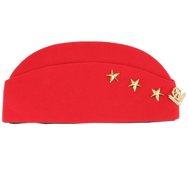 Sombrero de baile marinero, espectáculo de danza cuadrada, abanico de velero, azafata, barco, otoño, tres estrellas, boinas de trigo, gorra militar (roja)