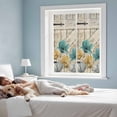 thumbnail image 3 of Watercolor Flowers Window Privacy Film,Vintage Tulips Floral Barn Doors Wood Grain Static Cling UV Sun Blocking Heat Control Window Tint Day and Night,Non-Adhesive One Way Privacy Cover 17.7''x39.3'', 3 of 7