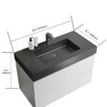 thumbnail image 5 of CITTANEO 36 inch Floating Bathroom Vanity with Black Sink, Modern Bathroom Cabinet in White, 5 of 7