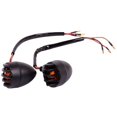 TASWK Black Heavy Duty Motorcycle Turn Signals Bulb Indicators Blinkers