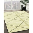 thumbnail image 3 of Ahgly Company Machine Washable Indoor Square Abstract Brown Gold Area Rugs, 3' Square, 3 of 7