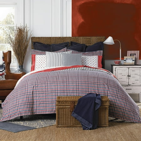 Tommy Hilfiger Timeless Plaid Reversible Cotton Comforter Set Full Tommy Hilfiger Timeless Plaid Reversible Cotton Comforter Set Full Queen Blue