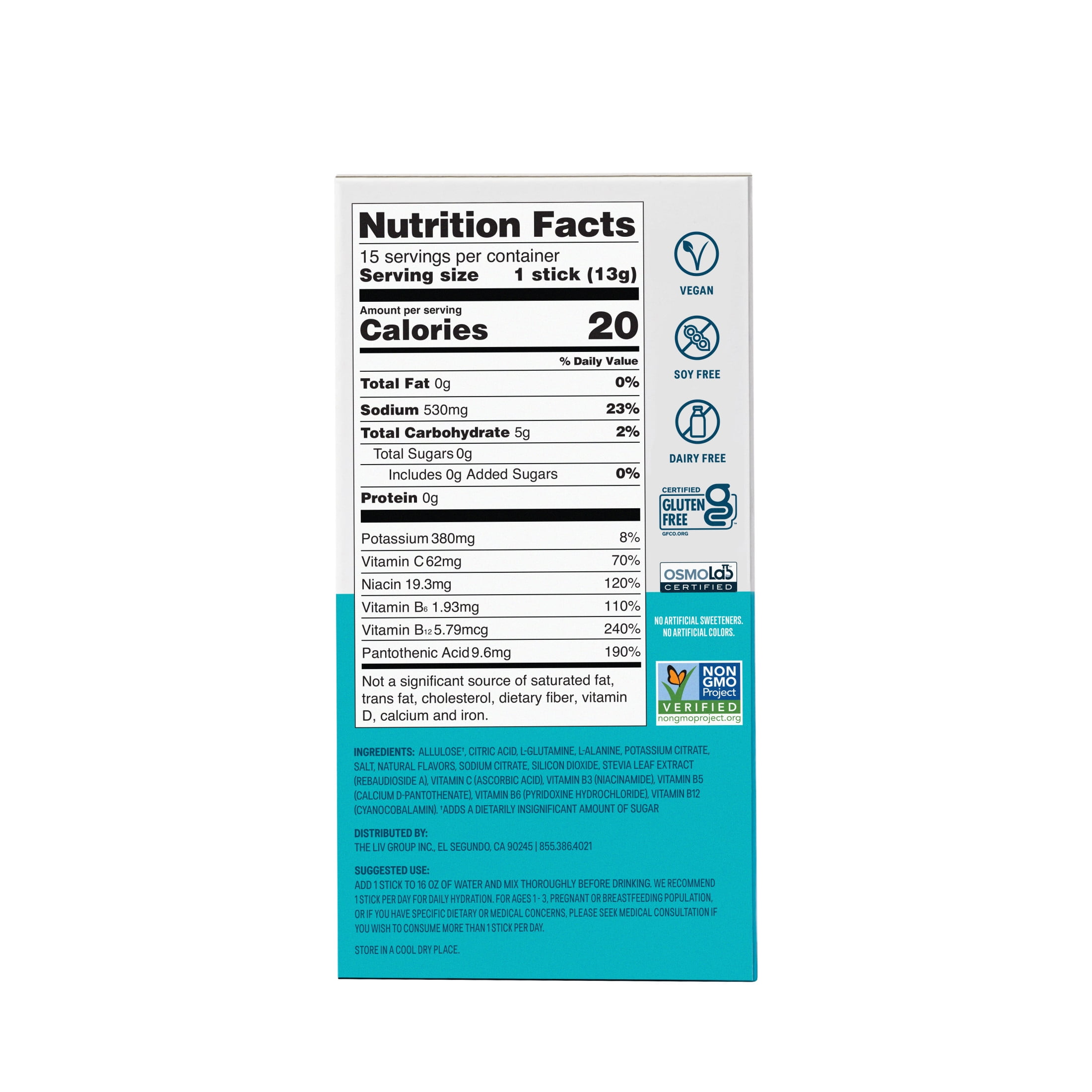 Liquid I.V.® Lemon Lime + Raspberry Melon Sugar Free Hydration Multiplier® Combo Pack, 15 count + 6 count packets, 2 pack
