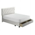 thumbnail image 5 of Sleep Sync Boyd Sleep Verona Upholstered Faux Leather Storage Platform Bed Frame White, 5 of 5