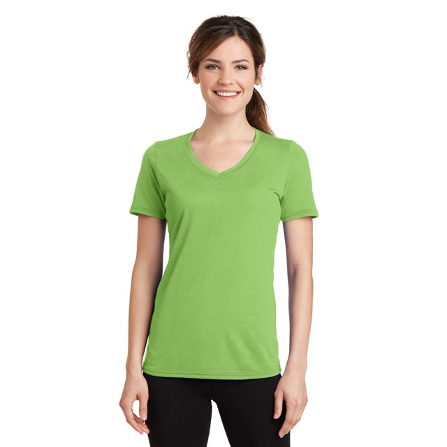 Camiseta con cuello en V para damas Performance Blend de Port & Company?. LPC381V Puerto & Compa??a LPC381V