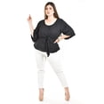 thumbnail image 4 of Blusa detalle de moño Roman Fashion /Tallas Extras, 1832 (Negro) negro 42, 4 of 5
