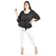 thumbnail image 4 of Blusa detalle de moño Roman Fashion /Tallas Extras, 1832 (Negro) negro 38, 4 of 5
