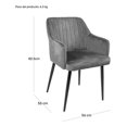 thumbnail image 5 of Set 2 Sillas Comedor Sillones Terciopelo Acolchadas Modernas, 5 of 5