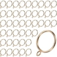 thumbnail image 1 of M METERXITY 44-Pack Gold Curtain Rings with Eyelet, Rustproof Metal Rings for Curtain Rods, 1.5 Inch Interior Diameter Drapery Rings for Curtain Rods for Hanging Drapes/Hats/Towels, 1 of 7