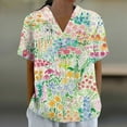 thumbnail image 2 of T-shirts à Coupe Ample pour Femmes Chemisiers de Robe pour Femmes Chemise à Manches Longues à Col pour Femmes Chemise Boutonnée Robe à Manches Longues pour Femmes Chemises à Manches Trois-Quarts Chemise en Popeline Femme Chemise pour Femmes Randonnée pour Femmes, 2 of 4