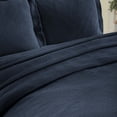 thumbnail image 3 of BNM Paisley Cotton Decorative Bedspread and Sham Set, Full, Navy Blue, 3 of 9