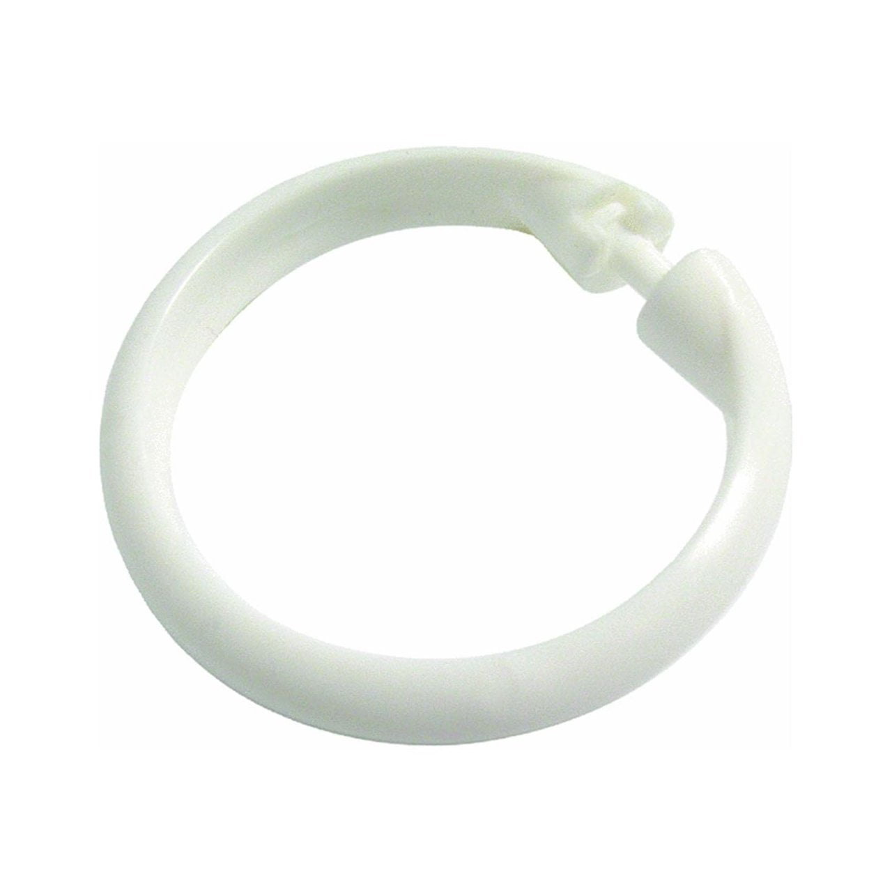 Zenith Prod. H99W Plastic Shower Curtain Ring, Zenith By Heath/Zenith