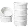 thumbnail image 1 of 4 Oz Ramekins, Creme Brulee Dishes, Ramekin Set for Souffle, Dipping Sauces, Pudding, Set of 6, White, 1 of 5