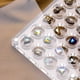 thumbnail image 5 of Vitrina transparente de concha marina, caja organizadora acrílica de concha marina para joyería de uñas con cuentas, 5 of 7