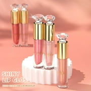 Lip Gloss, Translucent Lip Gloss, Moisturizing Lip Gloss with Fine Shimmering Pearl, Portable Sparkling Lip Gloss for Enhanced Color and Hydration