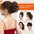thumbnail image 6 of Messy Bun Hair Piece Side Comb Clip in Hair Bun Hairpiece for Women Short Natural Straight Versatile Adjustable Styles Easy Hair pieces, 6 of 6