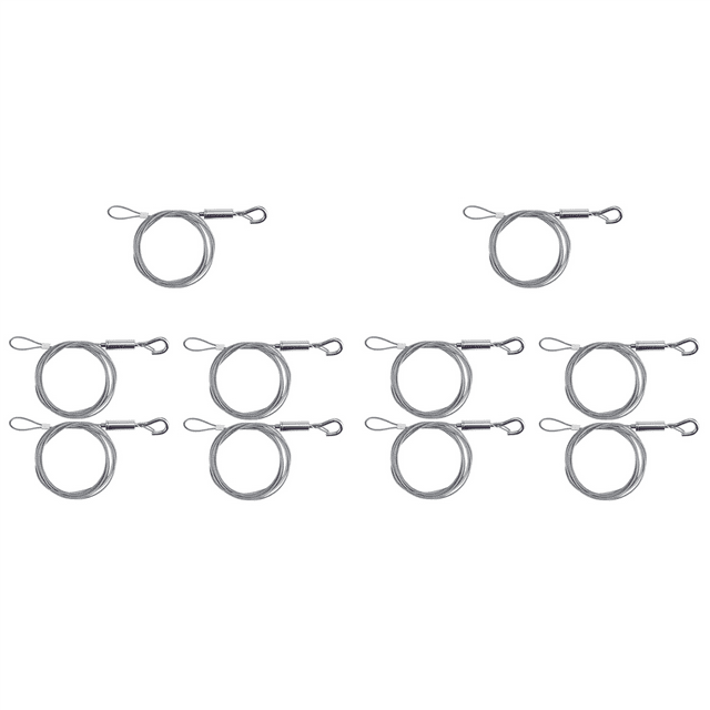 Kit de Suspension de 10 Pcs, 2M X 1.5mm Acier Inoxydable avec Crochet Réglable et Rail de Moulage