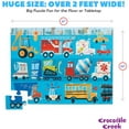 thumbnail image 3 of Crocodile Creek 36-Piece Jigsaw Floor Puzzle - Fun Floor Puzzles for Kids Ages 3-5 - Heavy-Duty Shaped Box for Storage - Vehicles - 24" W x 18" H Finished, 3 of 7