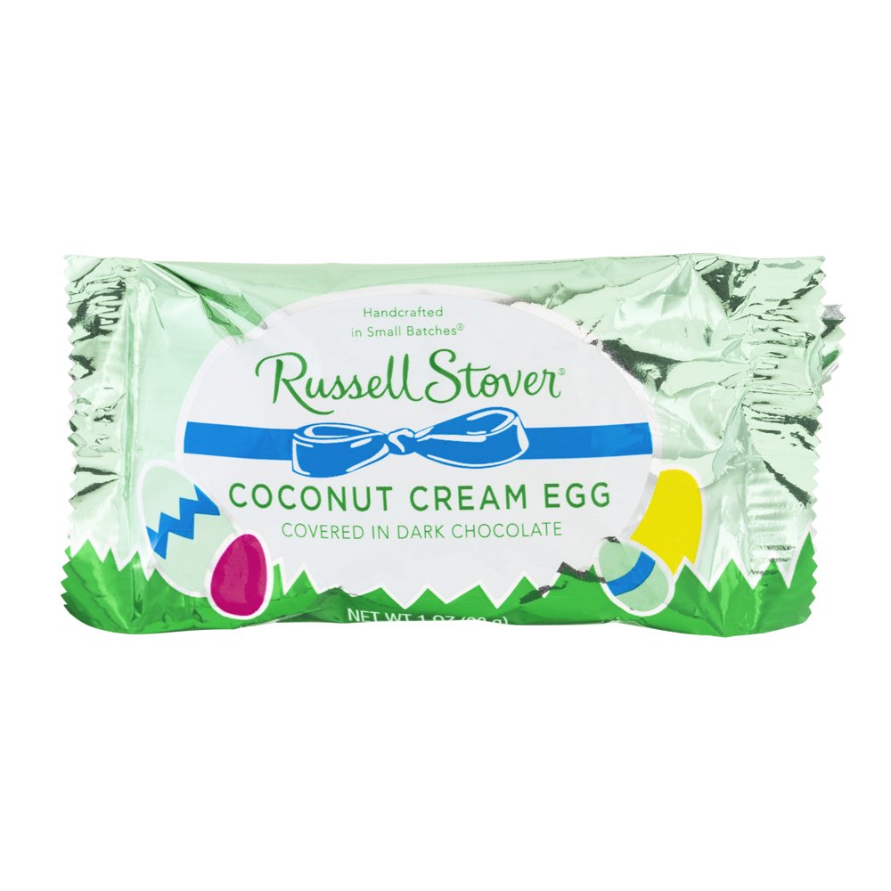Russell Stover Dark Chocolate Coconut Cream Egg Candy, 1 Oz. Walmart