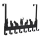 thumbnail image 1 of Colgador de ganchos para colgar sobre la puerta, con 8 ganchos, ganchos para toallas compatibles con baños, dormitorios con decoración de gatos, sombrero D, 1 of 5