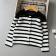 thumbnail image 2 of Odeerbi Kids Girls Cardigan Sweater New Children's Winter Fashion Casual Solid Color Coat Sweater Cardigan Black, 2 of 8